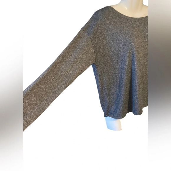 Athleta Gray Open Back Key Hole Top - Picture 2 of 6